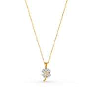 3.21 Ct Heart Cut Moissanite Women's Heart Necklace Pendant 14K Gold Plated